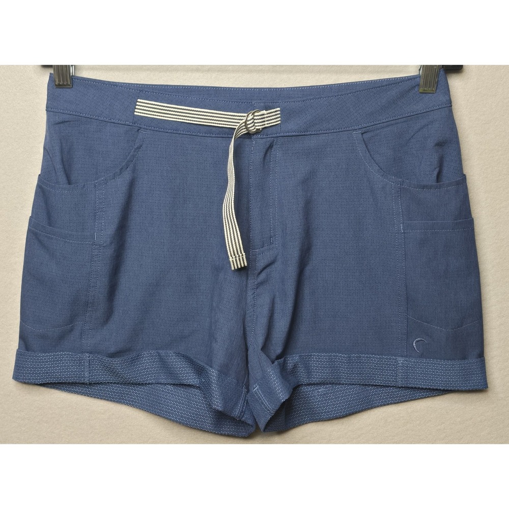 Zyia Active Blue Not‎ Just A Trail Hiking Outdoor Shorts Size L Cuffed Belted